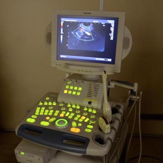 Used ULTRASOUND SCANNER TOSHIBA NEMIO XG ISTYLE SSD 580A COLOR, DOPPLER, FLAT SCREEN