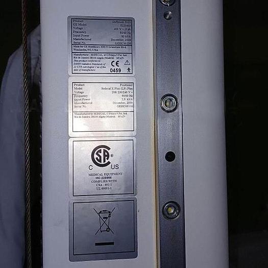 Used RADIO ROOM BONE LUNG GENERAL ELECTRIC DEFINIUM 5000
