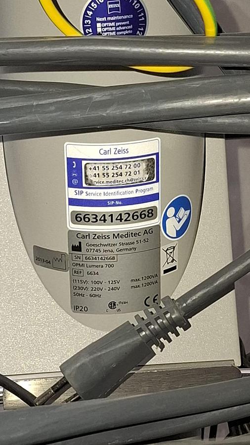 D'occasion KARL ZEISS LUMERA 700 OPERATING OPHTHALMOLOGY MICROSCOPE