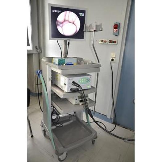 Used FUJINON DIGESTIVE ENDOSCOPY COLUMN WITH FUJINON FLAT PANEL MONITOR 19 CDL1904A