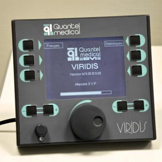 Used QUANTEL MEDICAL VIRIDIS OPHTHALMIC LASER FREQUENCY 532 UM COUPLE A LAMPE A FENTE HAAG STREIT 900