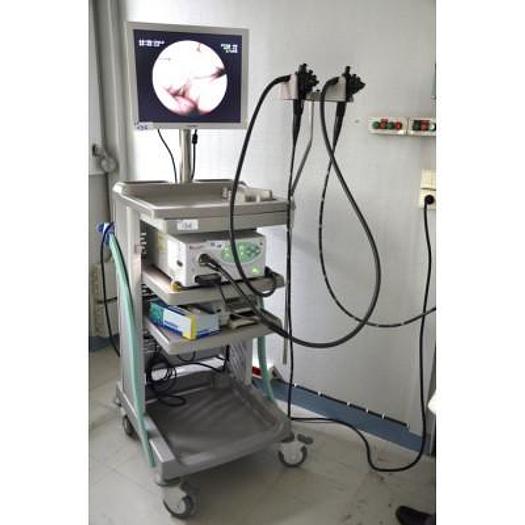 Used FUJINON DIGESTIVE ENDOSCOPY COLUMN WITH FUJINON FLAT PANEL MONITOR 19 CDL1904A