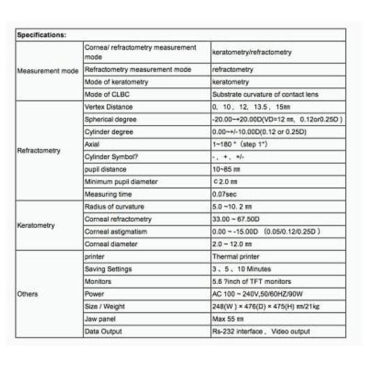 AUTO KERATO REFRACTOMETER MODOP RMK-200