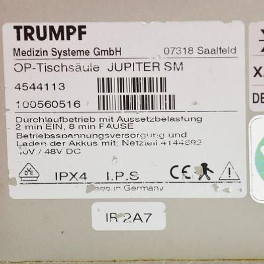 Used TRUMPF JUPITER UNIVERSAL OPERATING TABLE