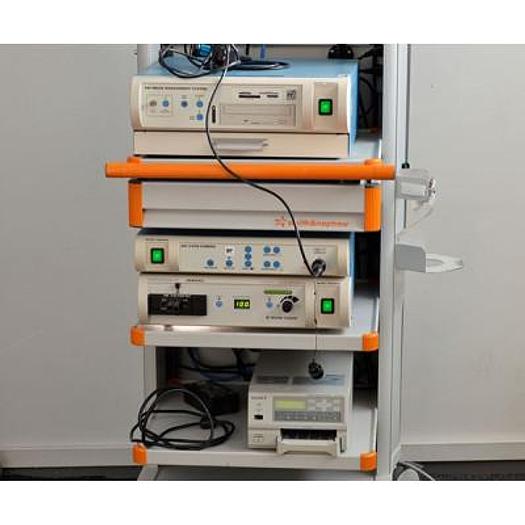 Used SMITH&NEPHEW ENDOSCOPY COLUMN WITH SMITH 350 3CCD CAMERA AND XENON 300 XL LIGHT SOURCE