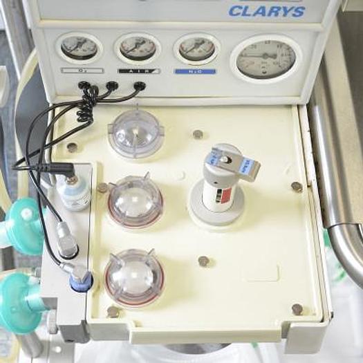 Used TAEMA AIR LIQUIDE ANESTHESIA RESPIRATOR model CLARYS with Sevoflurane tank