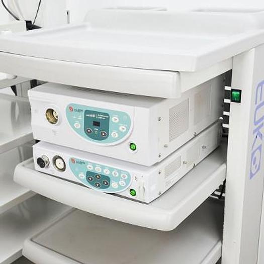 Used FUJINON GASTRO COLUMN WITH FUJI 4400 LIGHT SOURCE, GASTROSCOPE, COLONOSCOPE