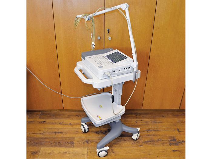 Used ELECTROCARDIOGRAM ECG EDAN SE12 ON CART