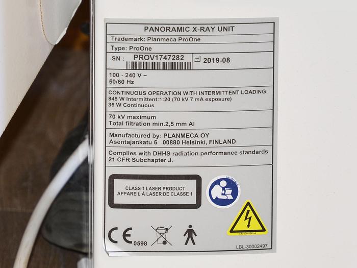 Used PLANMECA ProOne DENTAL PANORAMIC RADIO NEVER SERVED