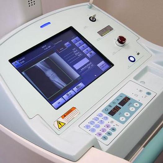 Used DIGITAL BONE-LUNG X-RAY ROOM WITH SHIMADZU MOBILE X-RAY UNIT AND RADIOLUCENT PATIENT CART
