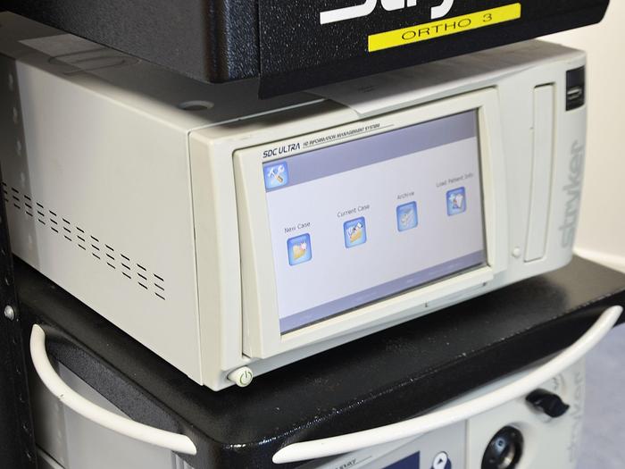 Used STRYKER ENDOSCOPY COLUMN WITH 2 MONITORS