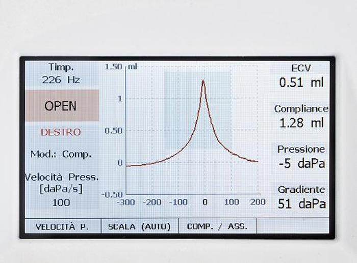 Used DIAGNOSTIC TYMPANOMETER INVENTIS FLUTE