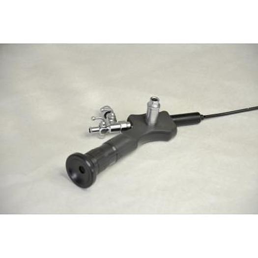 Used KARL STORZ SOFT PEDIATRIC CYSTOSCOPE, AS NEW, WITH BIOPSY FORCEPS, ELECTRODES AND CABLES