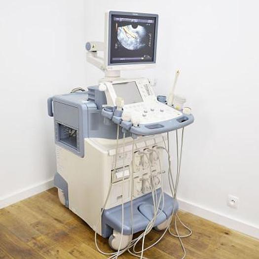 Used TOSHIBA APLIO XG ISTYLE ULTRASOUND WITH 6 PROBES INCLUDING 3D/4D AND FLAT SCREEN