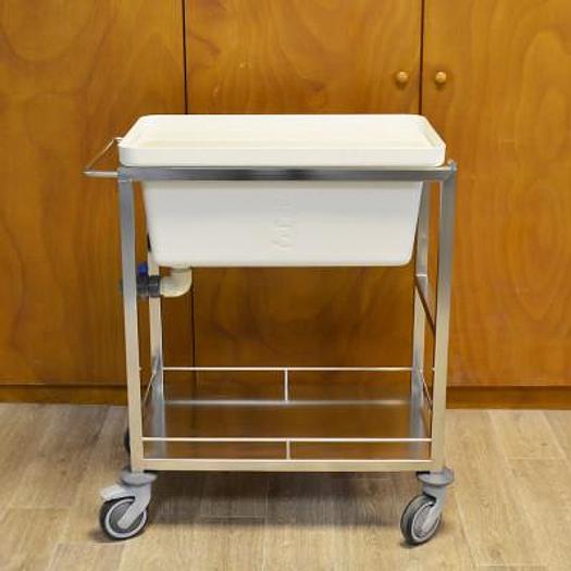 Used STAINLESS STEEL HOSPITAL CART WITH TANK