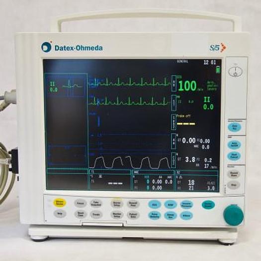 Used MULTIPARAMETER ANESTHESIA MONITOR DATEX OHMEDA S5