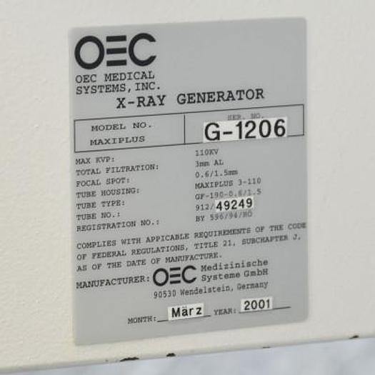 Used COMPACT IMAGE INTENSIFIER GENERAL ELECTRIC OEC 7700