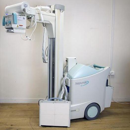 Used DIGITAL BONE-LUNG X-RAY ROOM WITH SHIMADZU MOBILE X-RAY UNIT AND RADIOLUCENT PATIENT CART