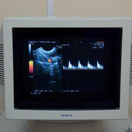 Used ALOKA SSD 5000 COLOR DOPPLER ULTRASOUND WITH CONVEX PROBE AND ENDOVAGINAL PROBE