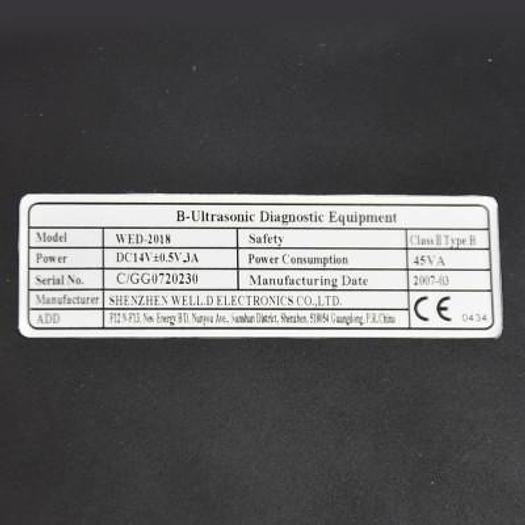 WED 2018 PORTABLE ULTRASOUND SCANNER, IN CARRYING CASE