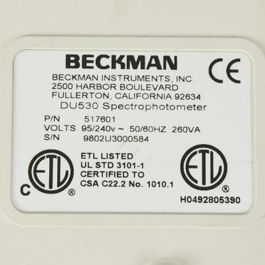 Used BECKMAN 530 SPECTROPHOTOMETER