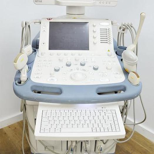 Used TOSHIBA APLIO XG ISTYLE ULTRASOUND WITH 6 PROBES INCLUDING 3D/4D AND FLAT SCREEN