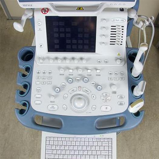 Used ULTRASOUND SCANNER TOSHIBA SSA 790A APLIO XG FLAT SCREEN WITH 3 PROBES