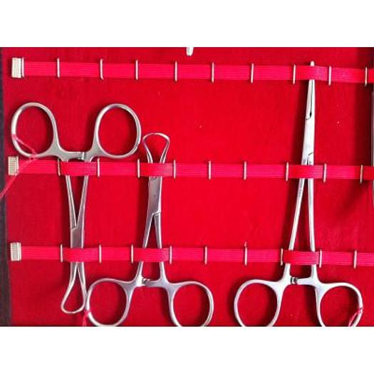 TEKNO BRAND SURGICAL INSTRUMENTS IN LEATHER POUCH