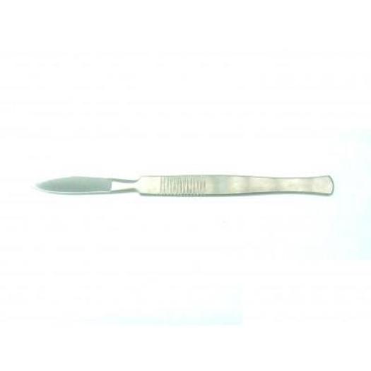 BISTOURI FIXE MANCHE PLAT 17 CM LAME CONCAVE DE 50 MM HOLTEX (FLAT HANDLE SCAPEL CONCAVE BLADE 50MM)