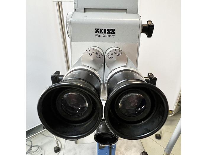 Used OPHTALMOLOGY MICROSCOPE ZEISS OPMI 6 CFC SUR STATIF S3 with 2 binoculars