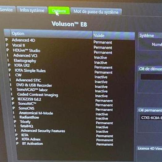 Used GE VOLUSON E8 RSA BT19 ULTRASOUND SCANNER