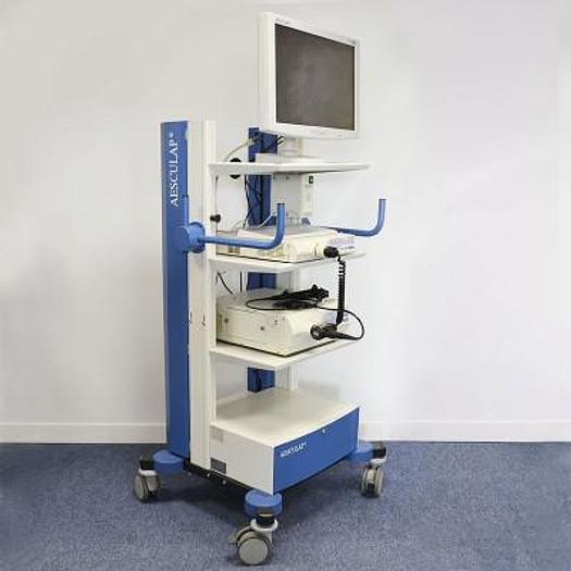 Used OLYMPUS DIGESTIVE ENDOSCOPY COLUMN WITH VIDEO COLONOSCOPE AND OLYMPUS GASTROSCOPE