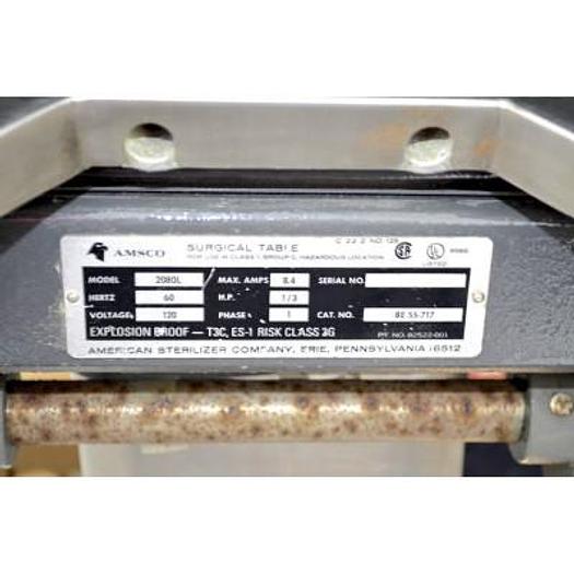 Used AMSCO 2080L ELECTRIC OPERATING TABLE WITH LOG, FOOT CONTROLS