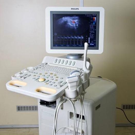 Used PHILIPS HD 7 XE COLOR DOPPLER ULTRASOUND WITH 3 PROBES