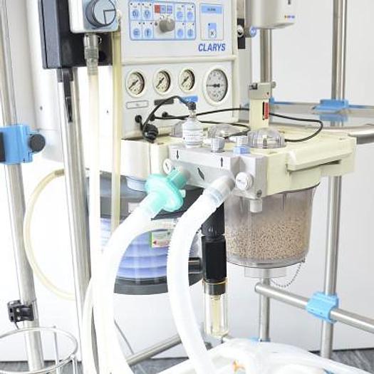 Used TAEMA AIR LIQUIDE ANESTHESIA RESPIRATOR model CLARYS with Sevoflurane tank