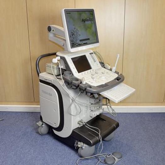 Used TOSHIBA APLIO 400 ULTRASOUND SCANNER WITH 3 PROBES