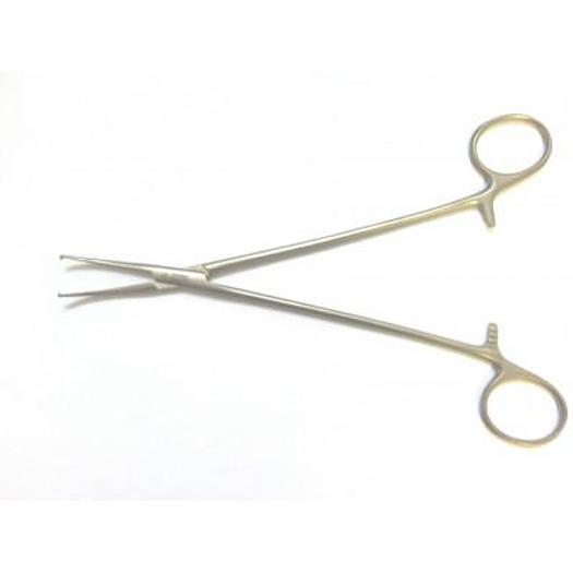Used PINCE DE BENGOLEA COURBE 20 CM INOX SANS GRIFFE CORNU NANCEY (BENGOLEA FORCEPS CURVED - NO TEETH 20CM)