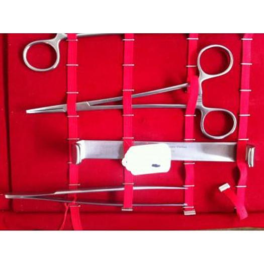 TEKNO BRAND SURGICAL INSTRUMENTS IN LEATHER POUCH