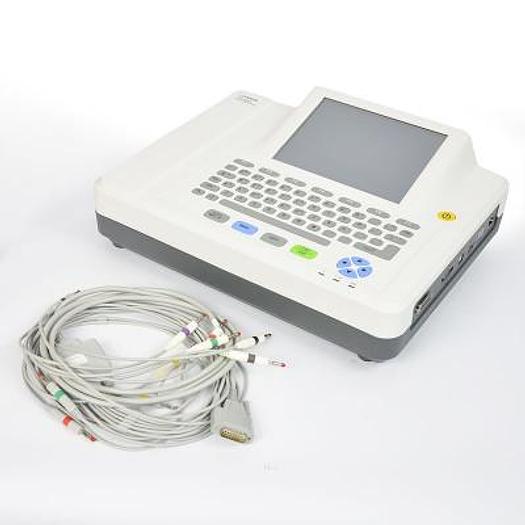 COMEN CM1200A FLAT PANEL ELECTROCARDIOGRAPH WITH MANUAL AND ACCESSORIES