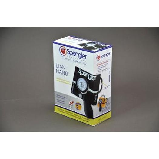 LIAN NANO SPHYGMOMANOMETER - GREY SPENGLER RING - BLACK NYLON CUFF - ADULT - NEW