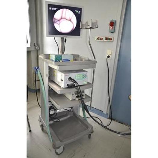 Used FUJINON DIGESTIVE ENDOSCOPY COLUMN WITH FUJINON FLAT PANEL MONITOR 19 CDL1904A