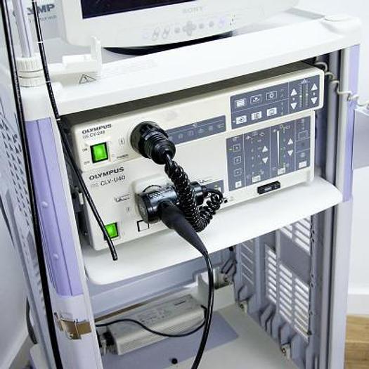 Used OLYMPUS CV-240 DIGESTIVE ENDOSCOPY COLUMN WITH OLYMPUS BF-1T240 BRONCHOSCOPE