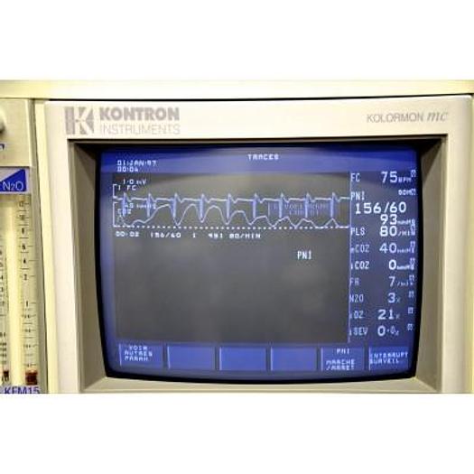 Used KONTRON 5300 ANESTHESIA RESPIRATOR WITH TEC7 SEVOFLURANE TANK