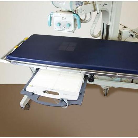 Used DIGITAL BONE-LUNG X-RAY ROOM WITH SHIMADZU MOBILE X-RAY UNIT AND RADIOLUCENT PATIENT CART
