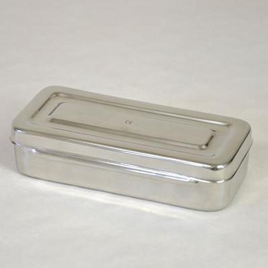 STAINLESS STEEL INSTRUMENT BOX 18x8x4cm