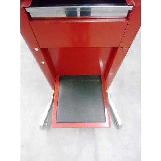 Used GYNECOLOGICAL EXAMINATION COUCH WITH HEADREST, STIRRUPS, FOOTBOARD AND STAINLESS STEEL DRAWER