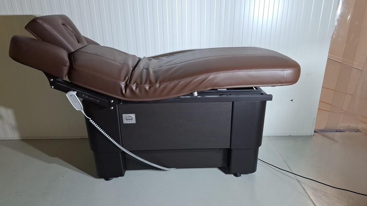 D'occasion TABLE DE SOINS GHARIENI  DE GRAND LUXE MULTIFONCTIONNELLE AVEC MEUBLE ASSORTI DE RANGEMENT ET TABOURET, PARFAIT ÉTAT