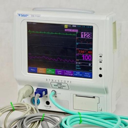 Used FUKUDA DS 7100 MULTIPARAMETER MONITOR (ECG PNI SPO2 FC)