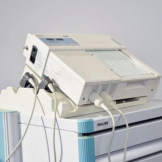 Used PHILIPS SERIES 50 A TOCOCARDIOGRAPH WITH 1 CARDIO PROBE AND 1 UTERINE CONTRACTION PROBE