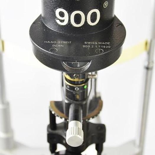 Used HAAG STREIT BM 900 SLIT LAMP ON HEIGHT-ADJUSTABLE TABLE